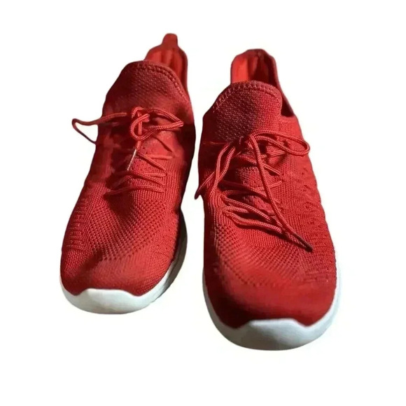 Women’s Slip On Walking Athletic Gym Workout Lightweight Sneaker 9.5 EU 41 Red - Picture 2 of 10